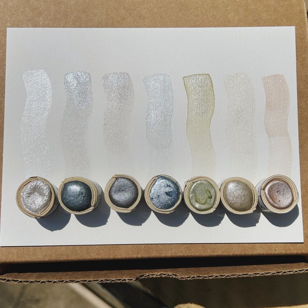 Beam Paintstone Set, pack size: Earth Shimmers - 7 colours in round tin