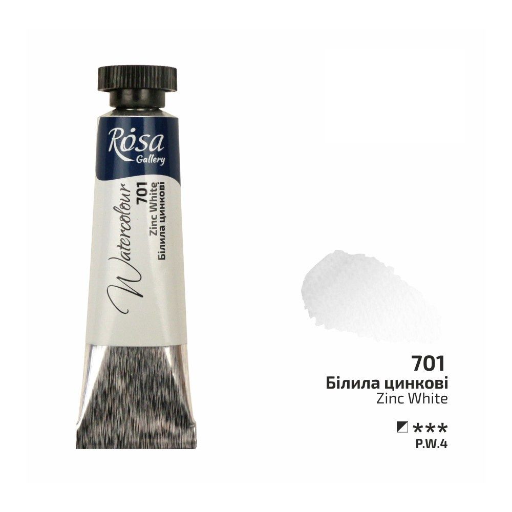 rosa watercolour paint-10ml tube, Colour: 701 ZINC WHITE