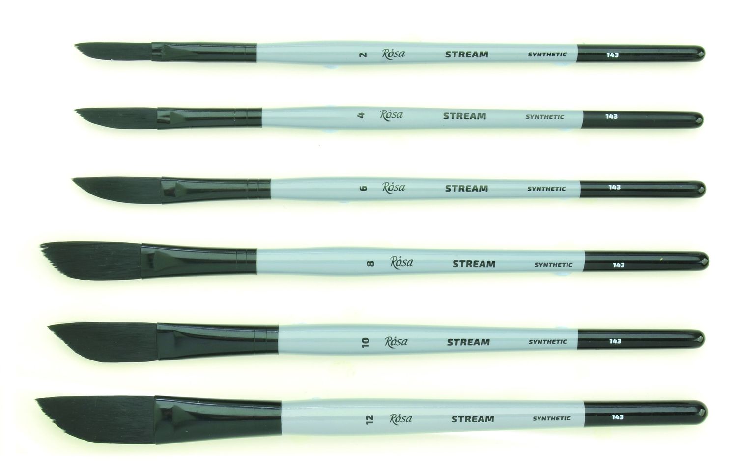 Rosa Gallery stream synthetic paint brush, Size: 12, type: sabre