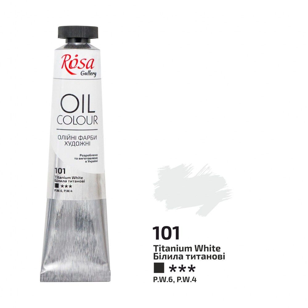 rosa oil paint, Colour: 101 titanium white, Size: 45ml