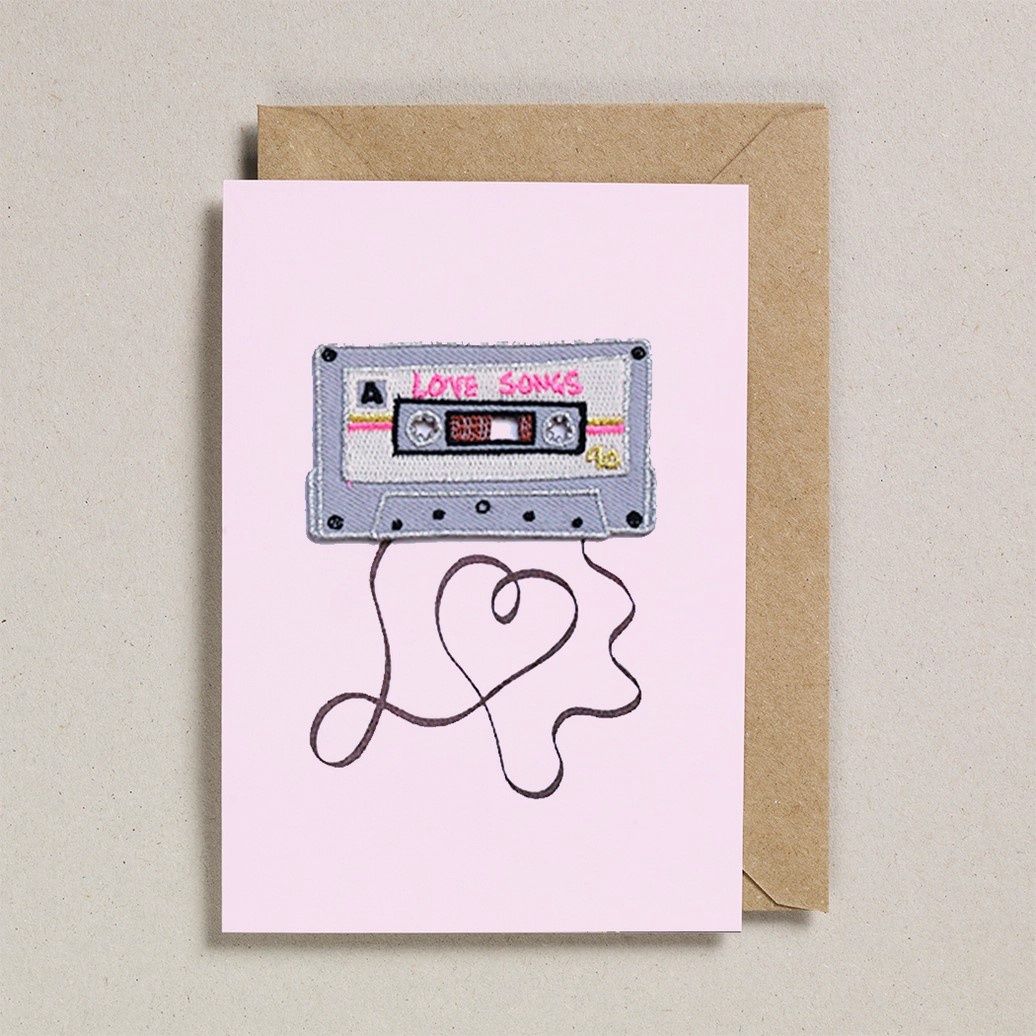 Love Songs Card  - Iron on Patch