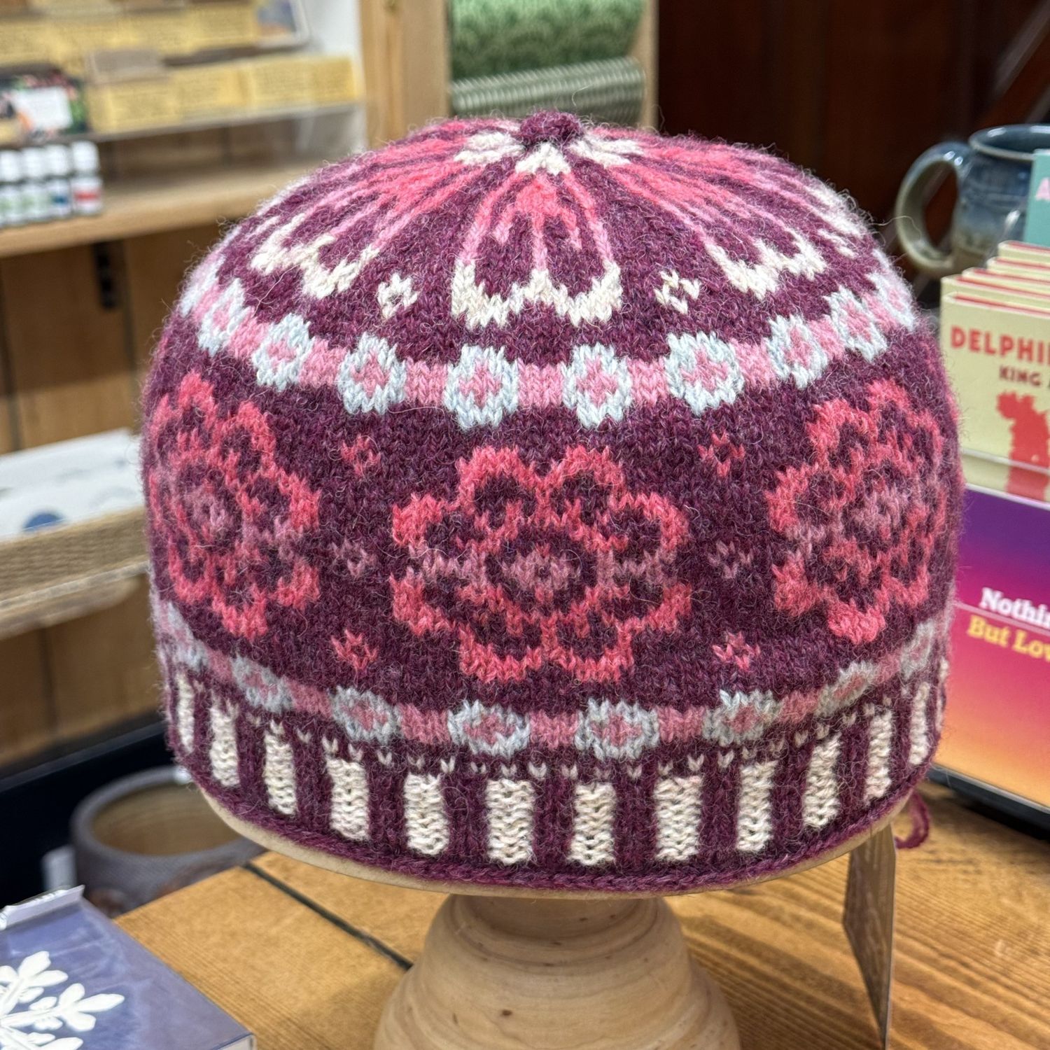 In Full Flower Valentines Shetland Wool Hat