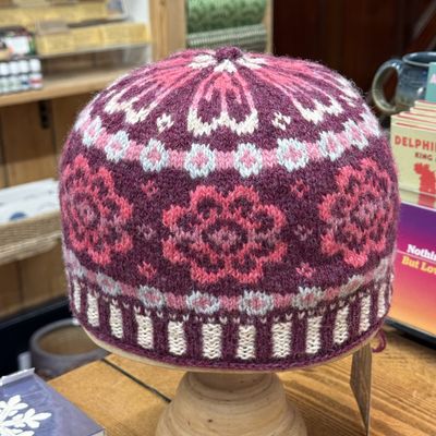In Full Flower Valentines Shetland Wool Hat