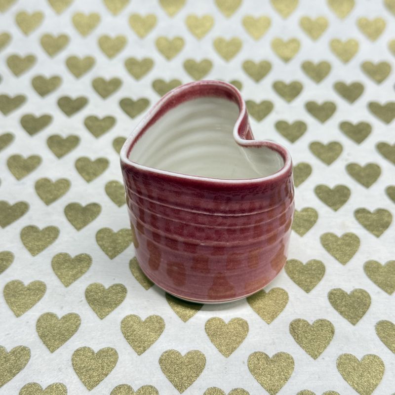 red porcelain heart votive - valentines