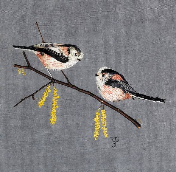 Long Tailed Tits mini card