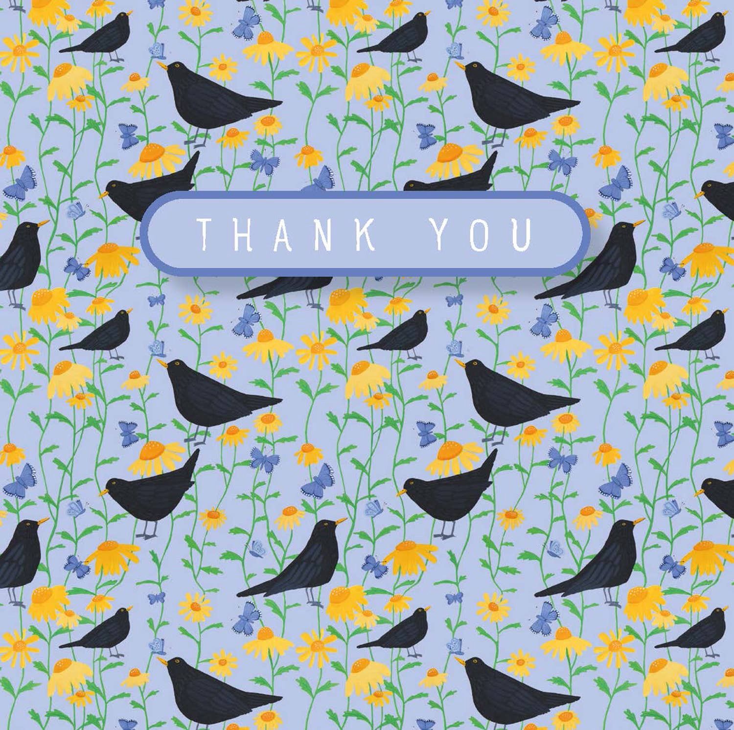 Blackbird Thank You mini card