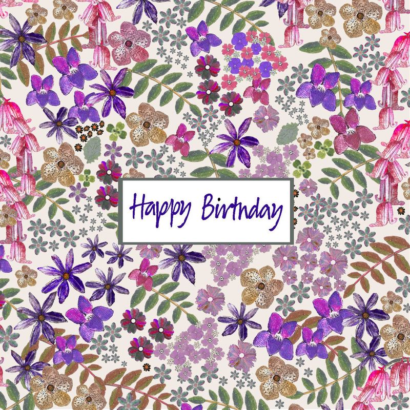 Blooming Birthday - purples