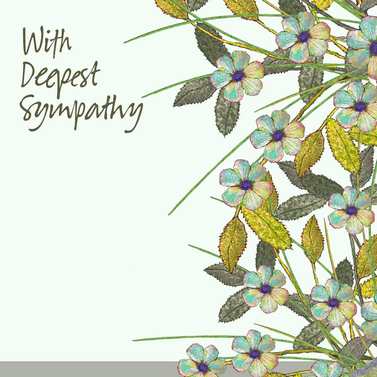 Deepest Sympathy, Size: Small - 125mm x 125mm