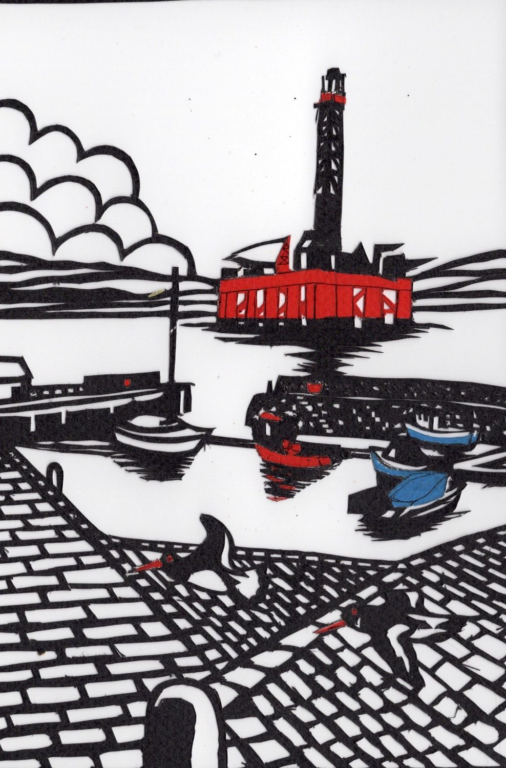 artist card by Kevin O'Neill - Cromarty Harbour