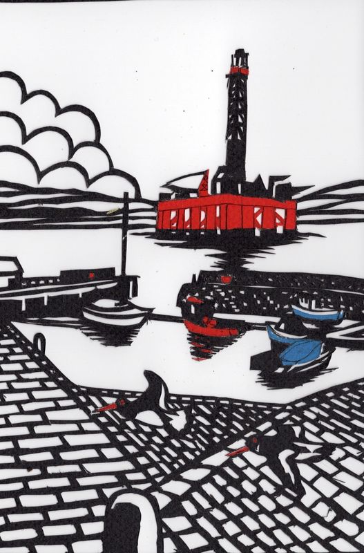 artist card by Kevin O'Neill - Cromarty Harbour