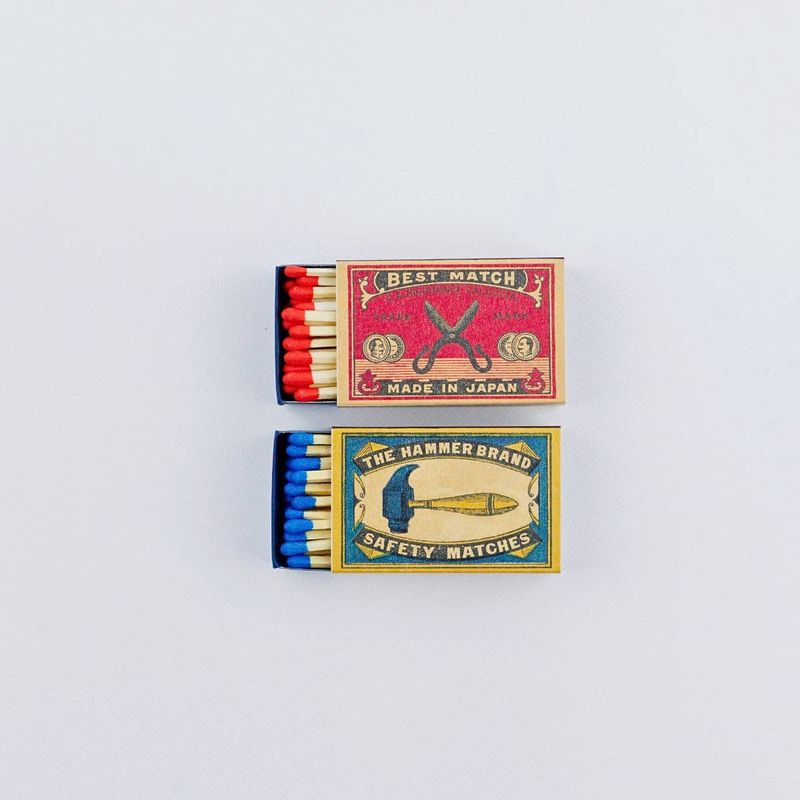 Retro Matches - Rust &amp; Shine - twin pack