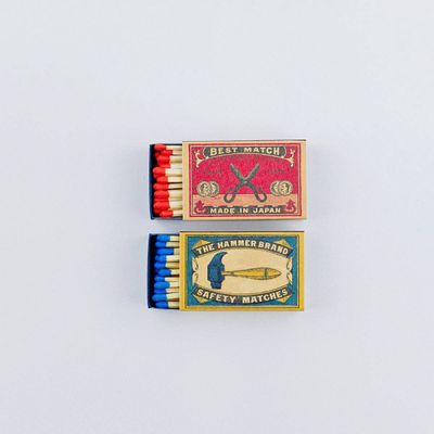 Retro Matches - Rust & Shine - twin pack