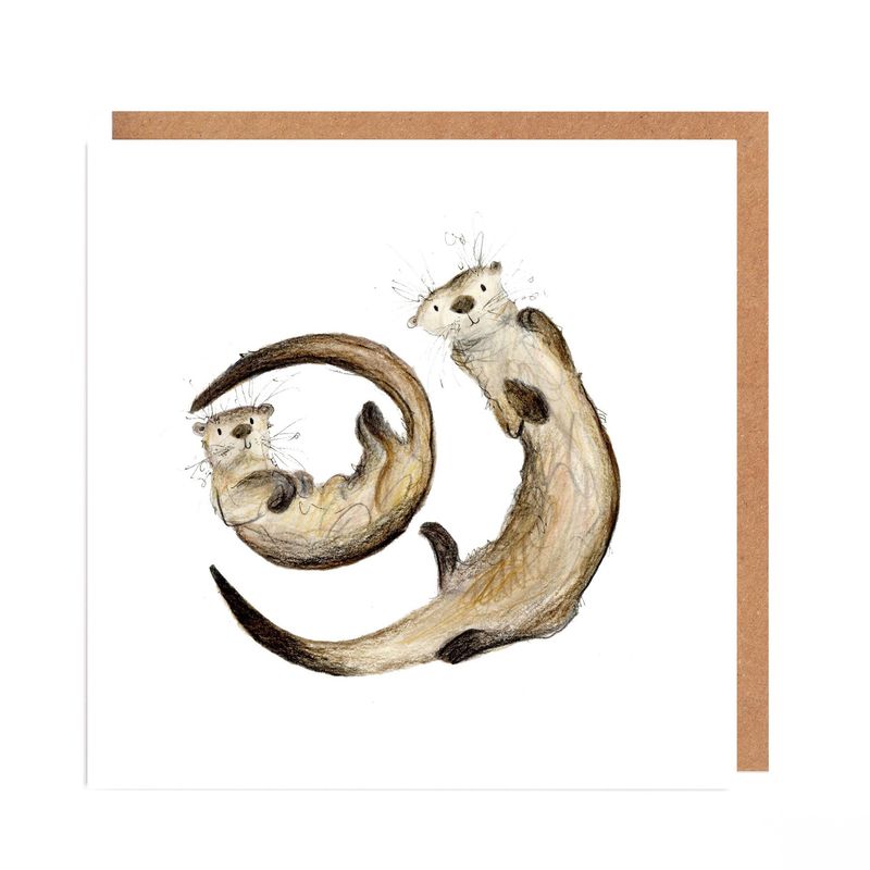 Pair of otters card