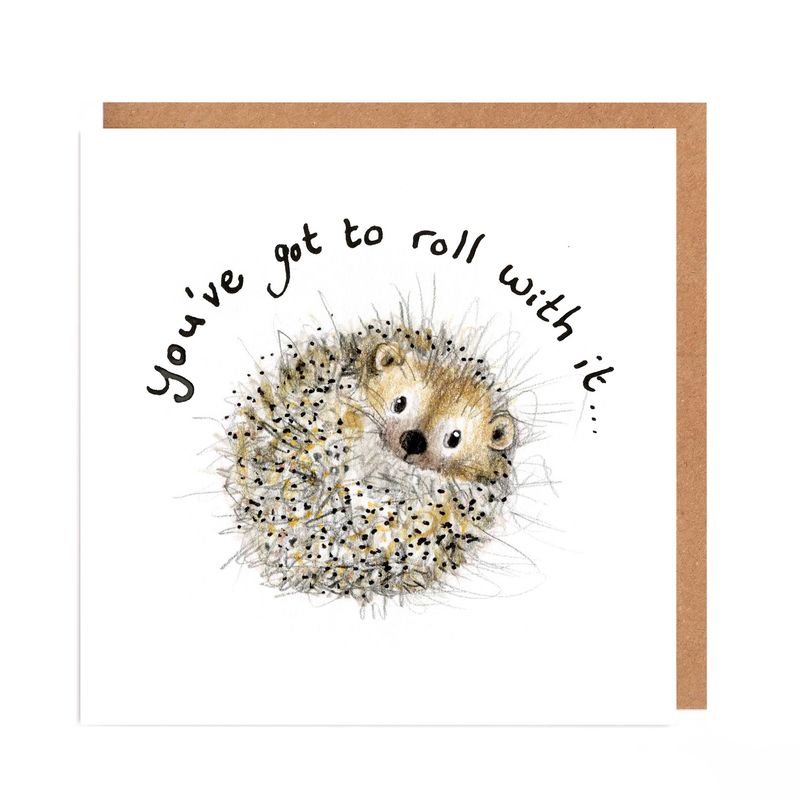 Hedgehog 'Roll With It' card
