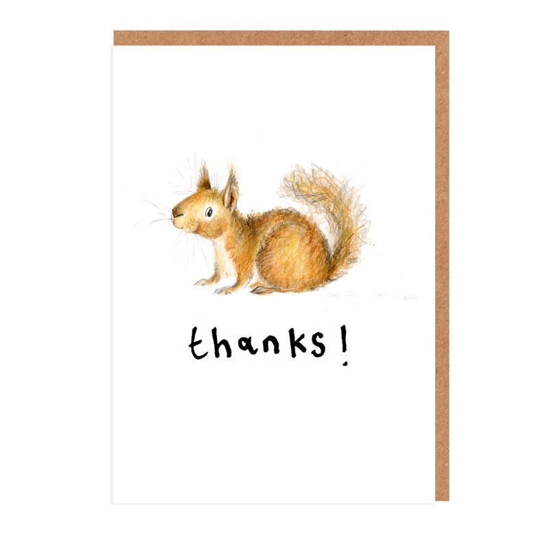 Squirrel - Thanks Mini Card