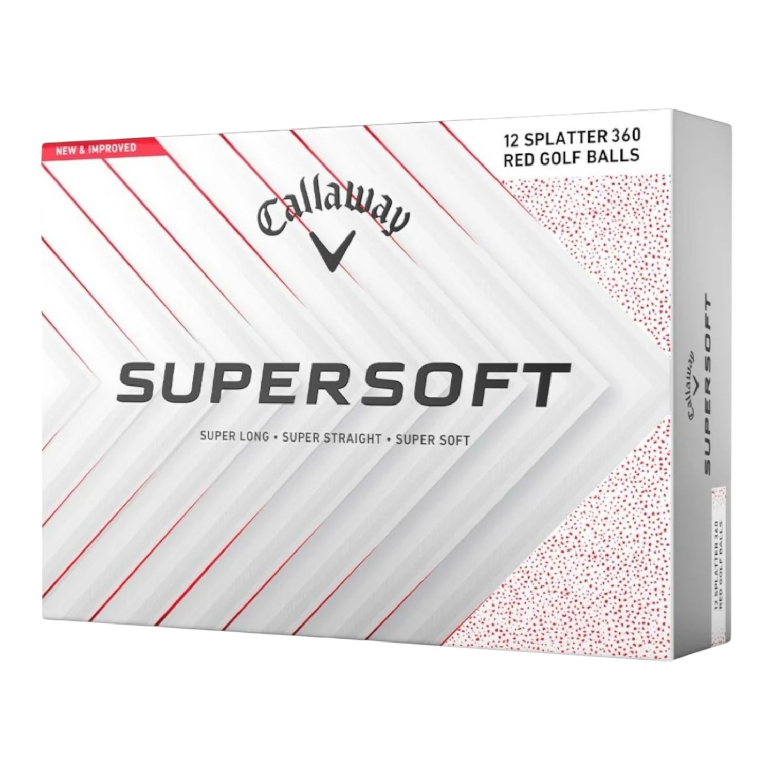 Callaway Supersoft Red Splatter 2025 Dozen Golf Balls