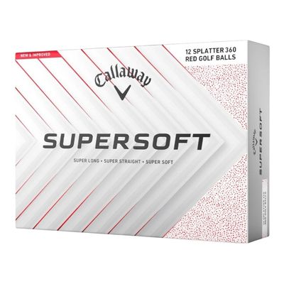 Callaway Supersoft Red Splatter 2025 Dozen Golf Balls
