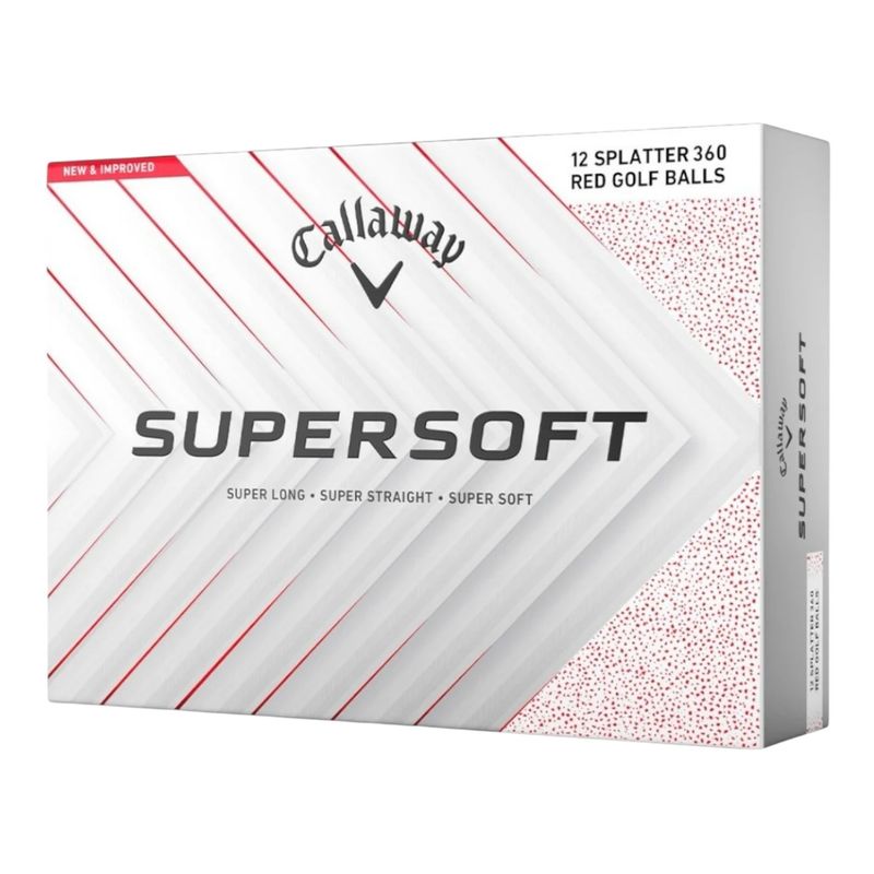 Callaway Supersoft Red Splatter 2025 Dozen Golf Balls