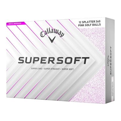 Callaway Supersoft Pink Splatter 2025 Dozen Golf Balls
