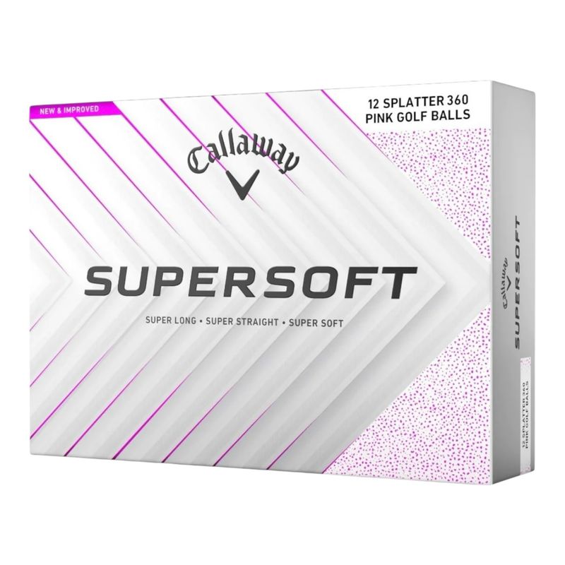 Callaway Supersoft Pink Splatter 2025 Dozen Golf Balls