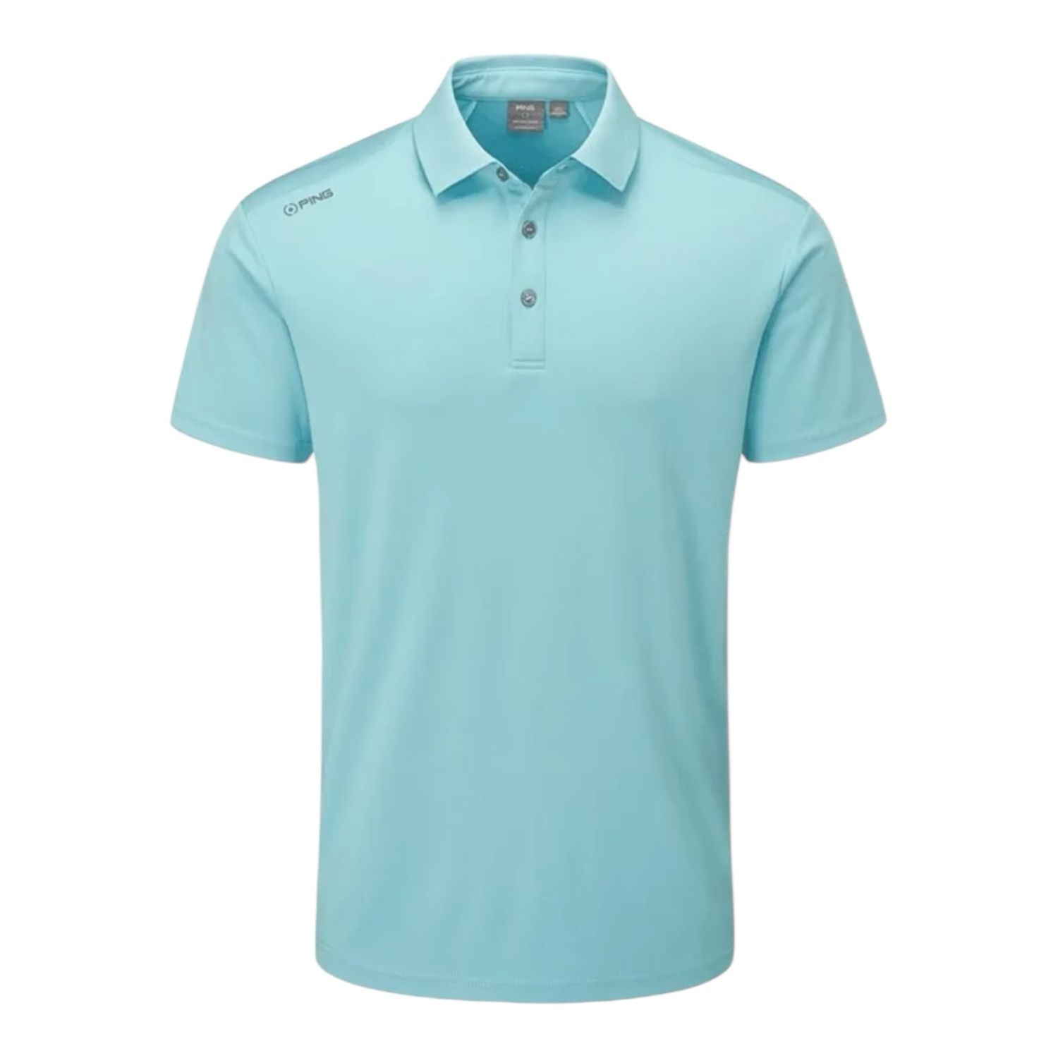 PING Lindum Mens Polo Shirt, Size: Medium, Colour: Sky Blue