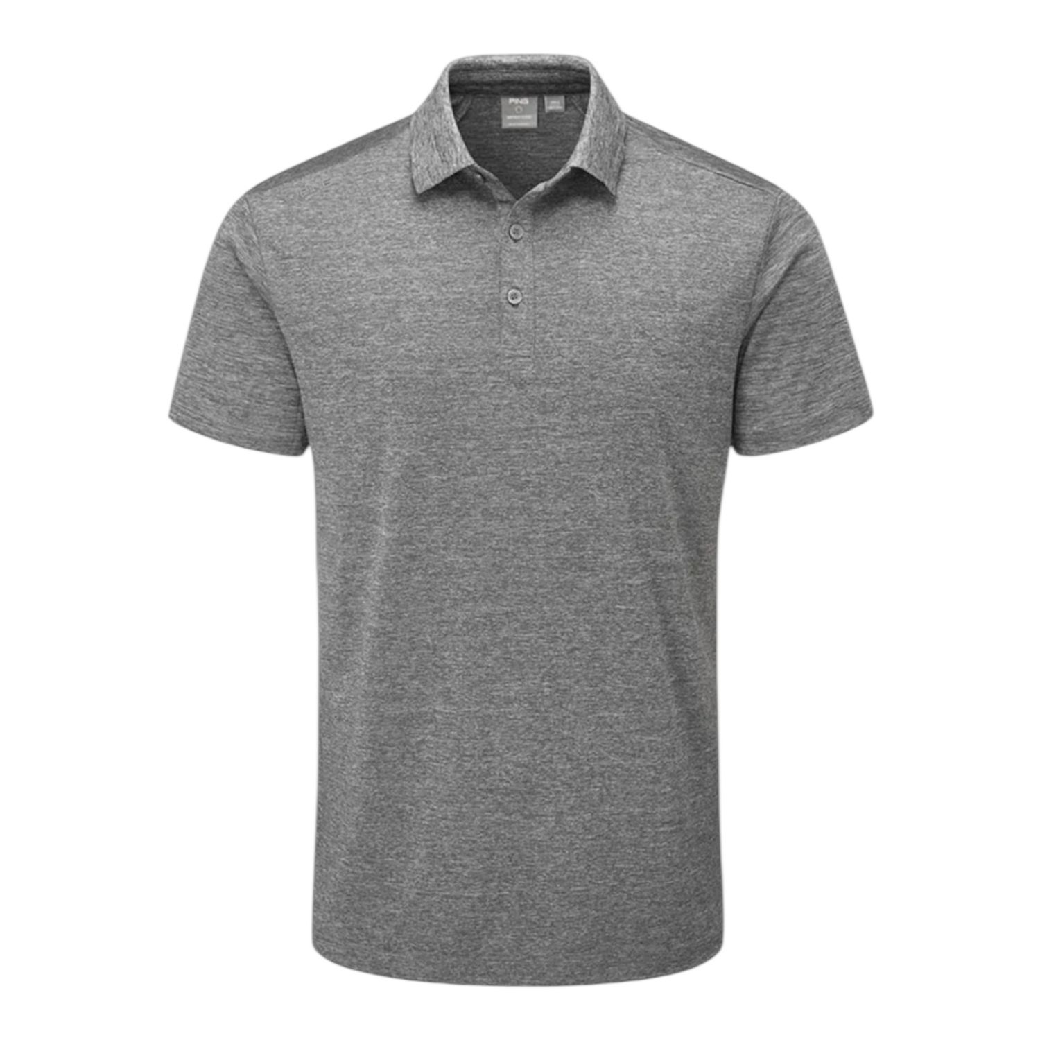 PING Lindum Mens Polo Shirt, Size: Large, Colour: Charcoal Marl
