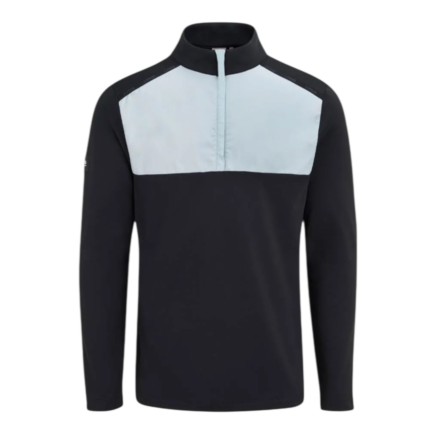 PING Keeton Mens Half Zip Fleece, Size: Small, Colour: Black / Pearl Grey