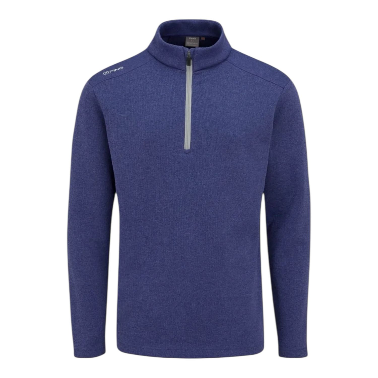 Ping Ramsey Men&#39;s Half Zip Ribbed Fleece, Size: Small, Colour: Twilight Marl