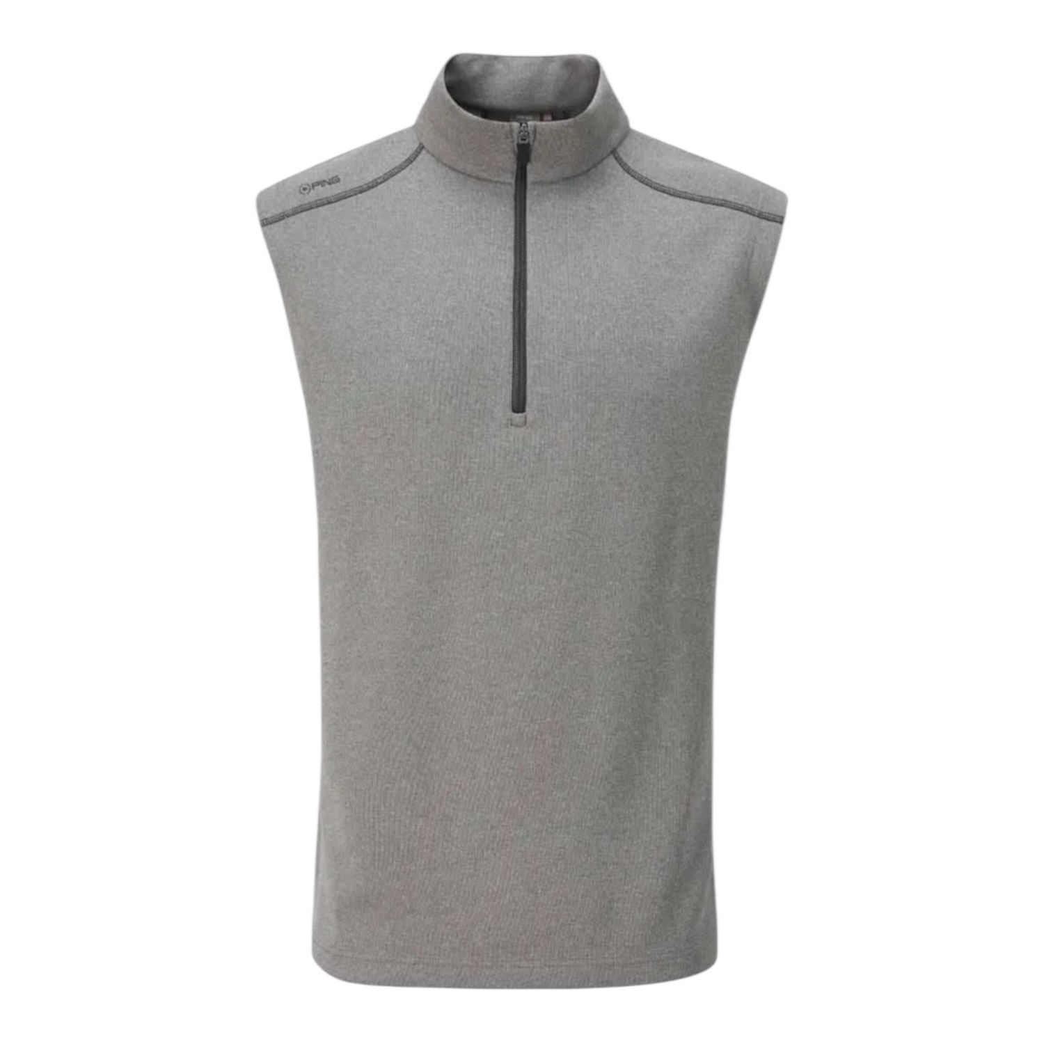 Ping Ramsey Men&#39;s Ribbed Vest, Size: Large, Colour: Ash Marl