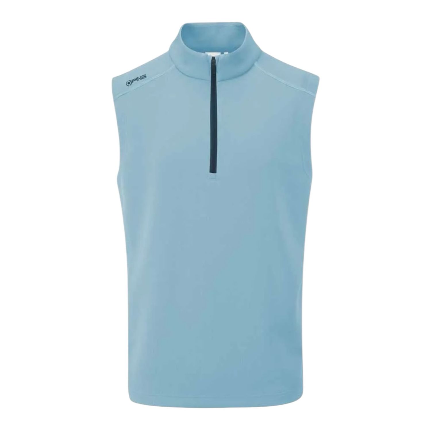 Ping Ramsey Men's Ribbed Vest, Size: Small, Colour: Sky Blue Marl