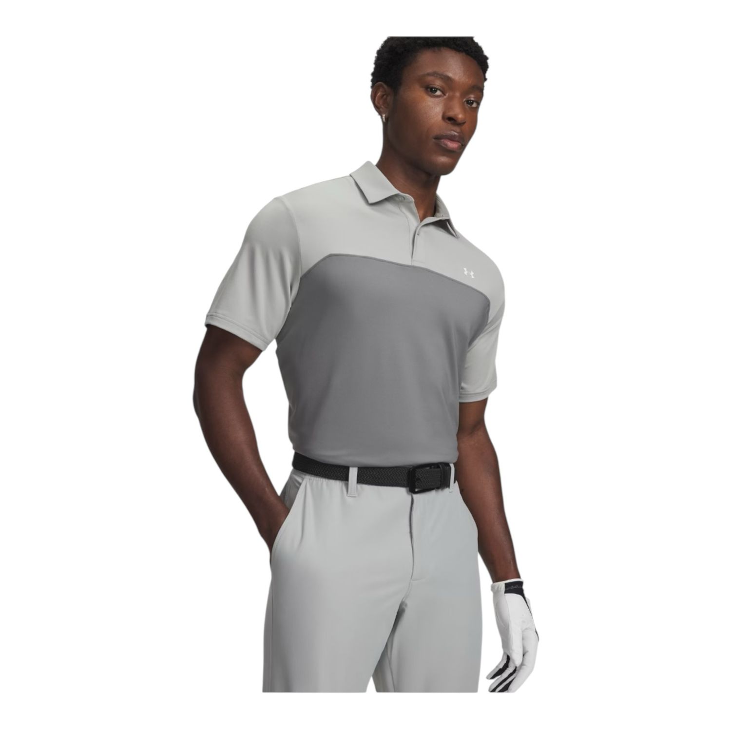 Under Armour Tee to Green Colourblock Polo