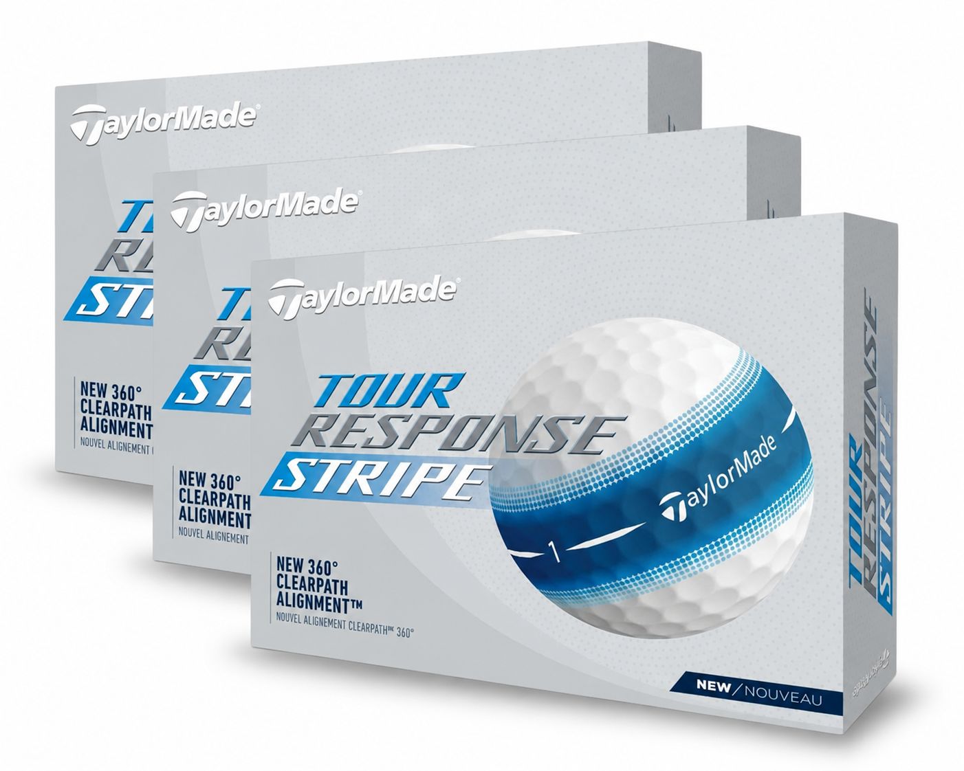 TaylorMade Tour Response Stripe Blue Triple Dozen Pack