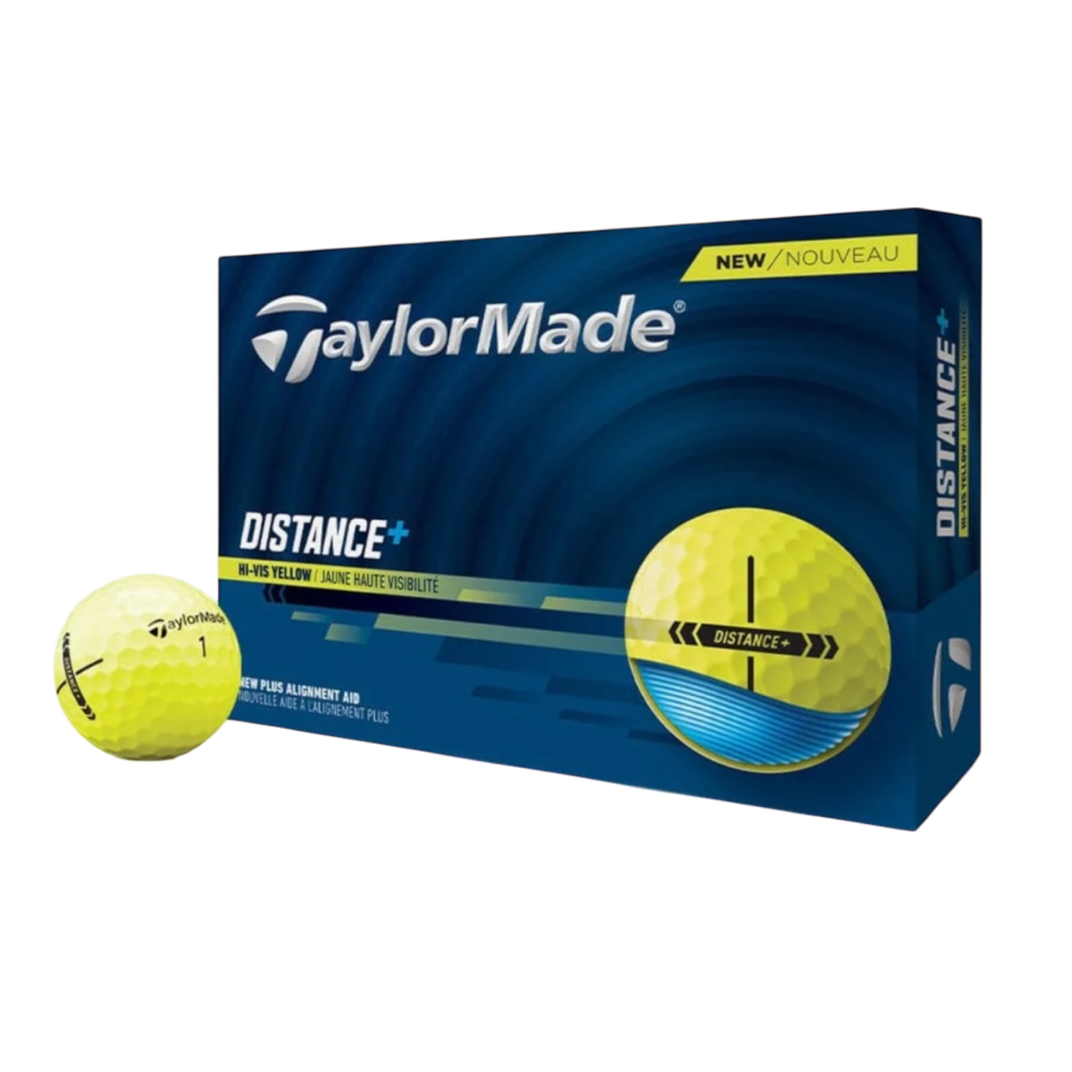 TaylorMade Distance + Dozen Golf Balls Yellow