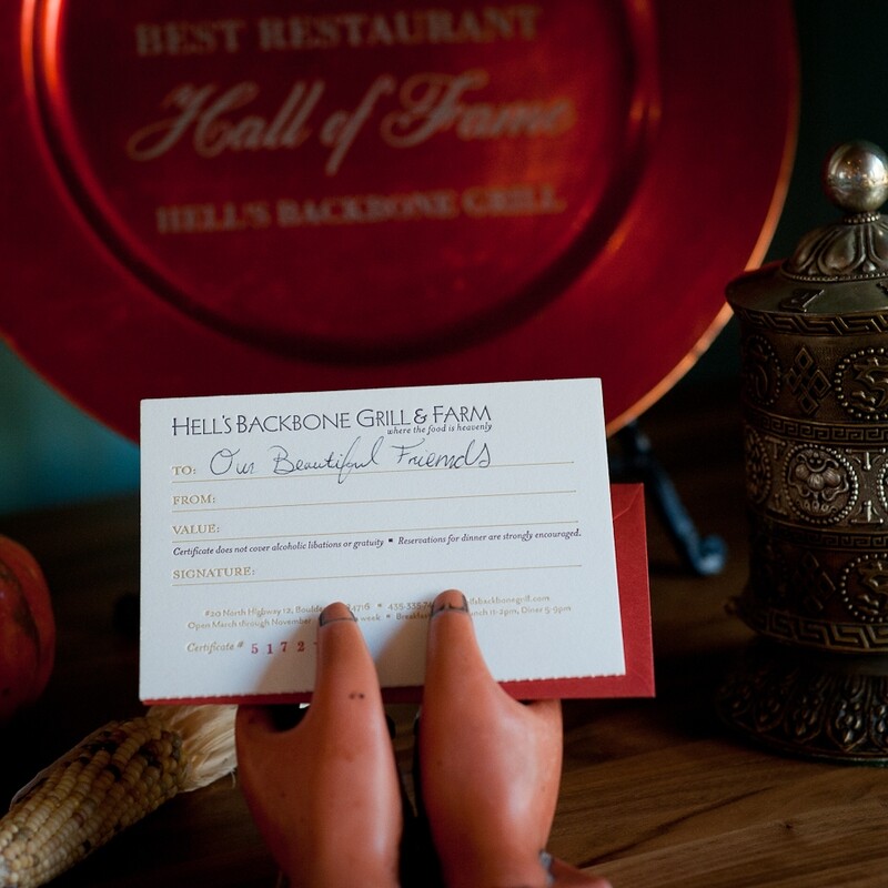 Hell’s Backbone Grill &amp; Farm Gift Certificates