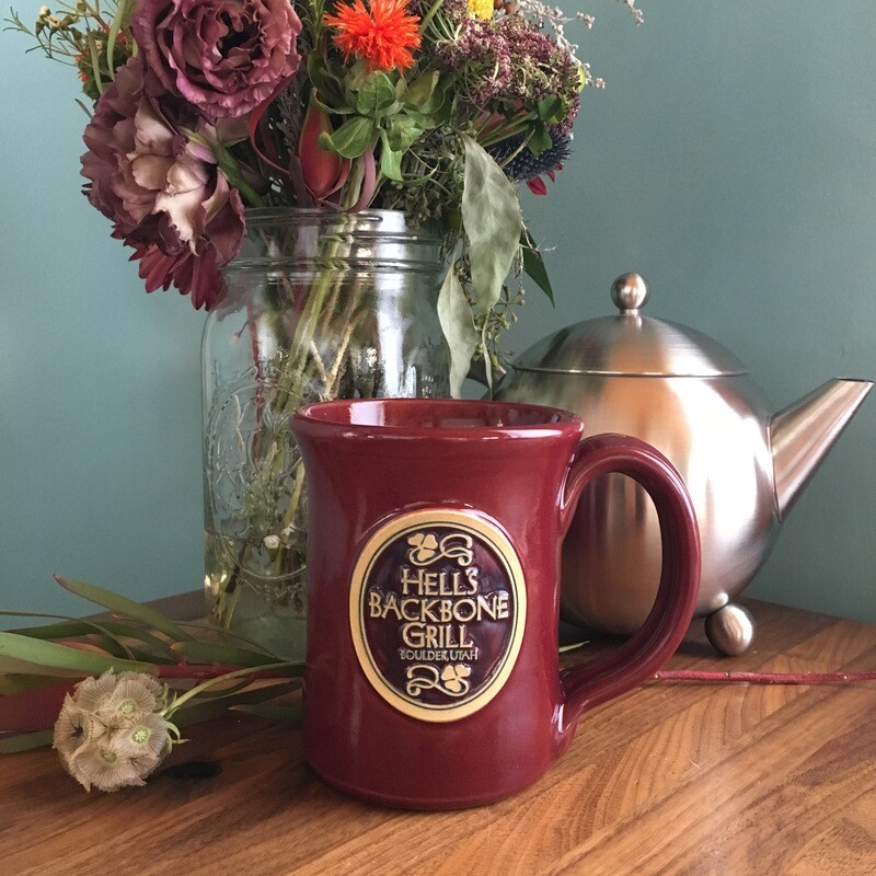 Signature Mugs: Flare - 10 oz, Glaze Color: Burgundy