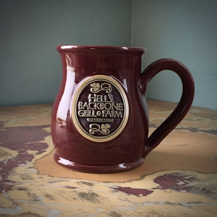 Signature Mugs: Round Belly - 10 oz, Glaze Color: Burgundy