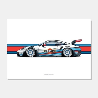 BlackFish Render - Porsche 992 GT3 RS Martini