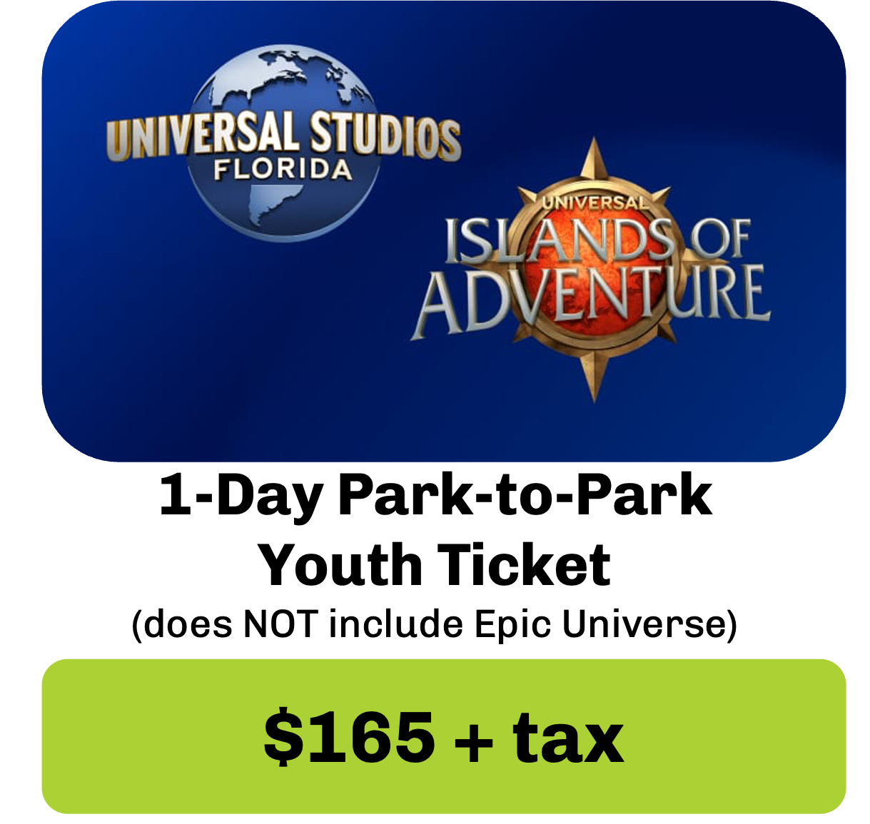 1-Day Park-to-Park Youth Ticket - No Epic Universe (USAFH)