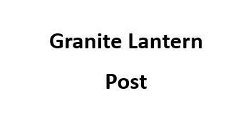 Granite Lantern Post