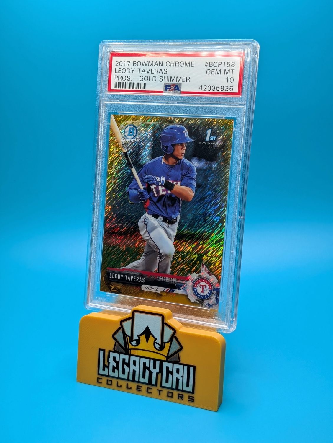 2017 Bowman Chrome Leody Taveras Pros -Gold Shimmer  /50