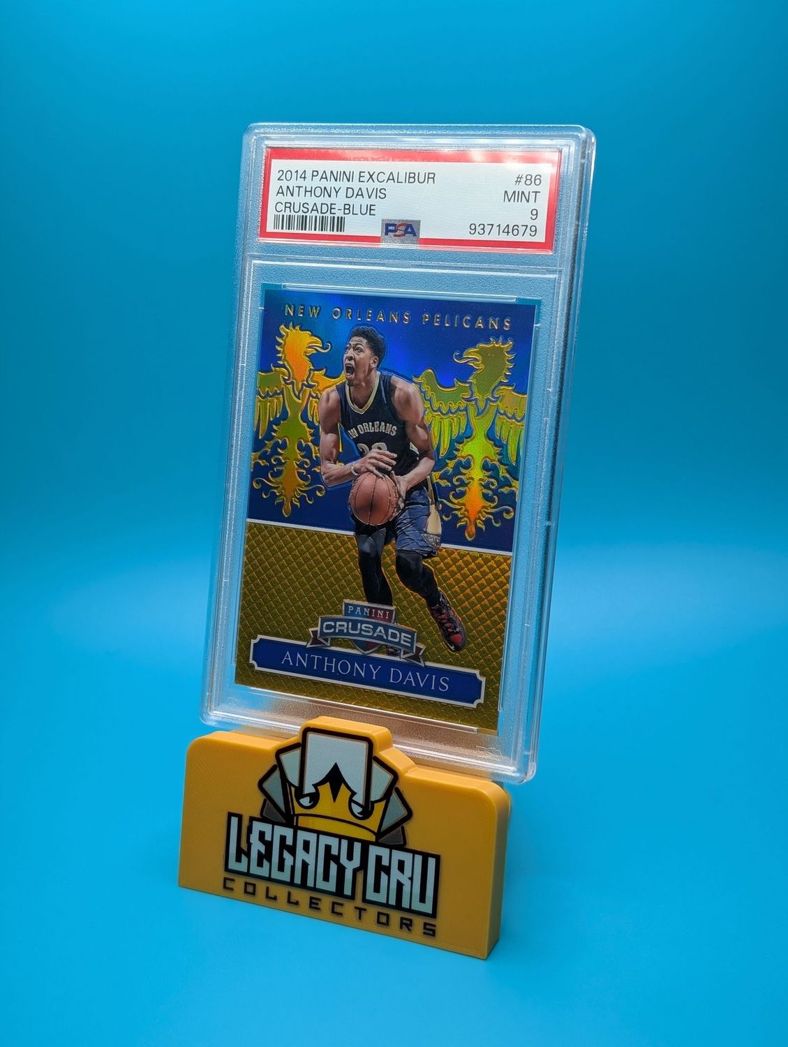 2014 Panini Excalibur Anthony Davis Crusade Blue /149 PSA 9