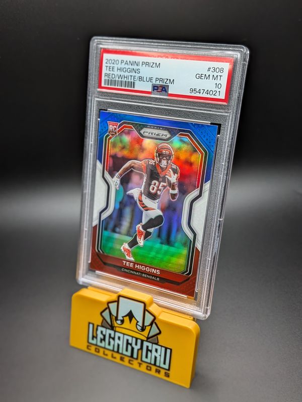 2020 PANINI PRIZM #308 TEE HIGGINS RED/WHITE/BLUE PRIZM