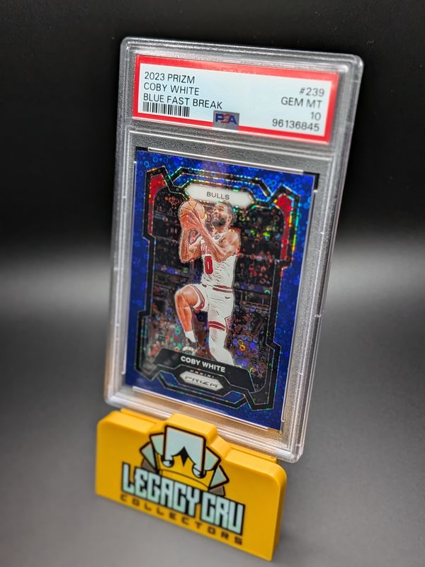 2023 Panini Prizm #239 Coby White Blue Fast Break (POP 1)