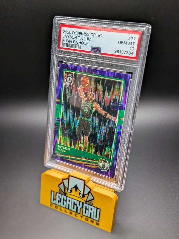 2020 Panini Donruss Optic #77 Jayson Tatum Purple Shock (POP 1)