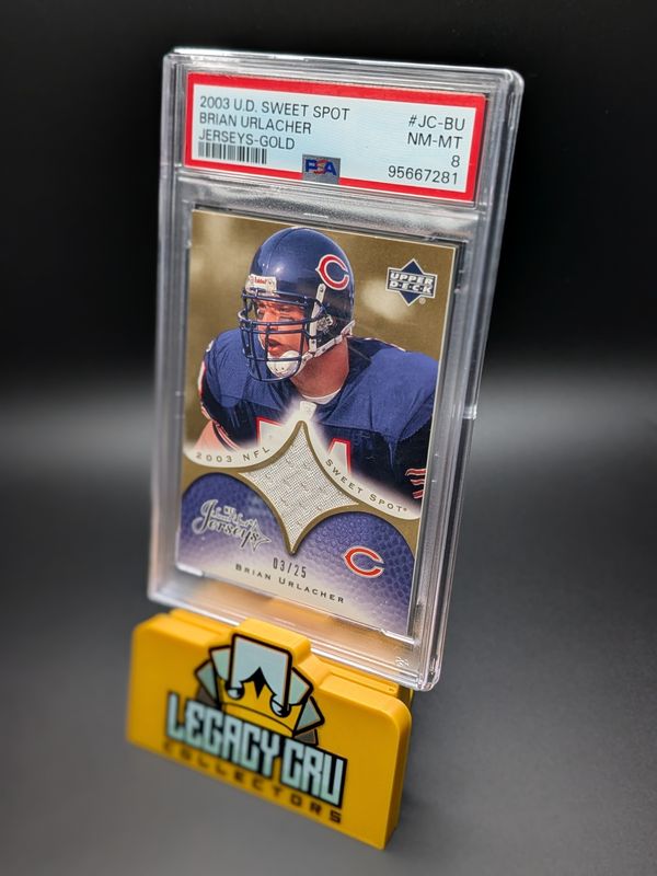 2003 Upper Deck Sweet Spot Jerseys #JC-BU Brian Urlacher Jerseys-Gold [# /25] POP 1!