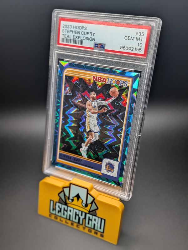 2023 Panini NBA Hoops #35 Stephen Curry Teal Explosion
