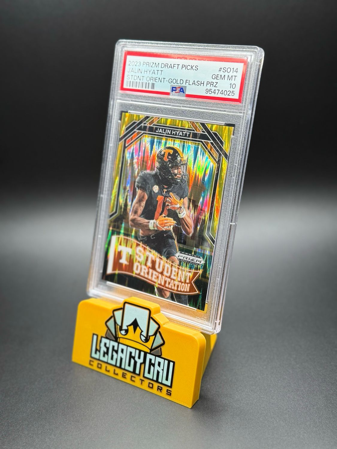 2023 Panini Prizm Draft Picks Student Orientation #SO14 Jalin Hyatt Gold Flash Prizm [#/49]