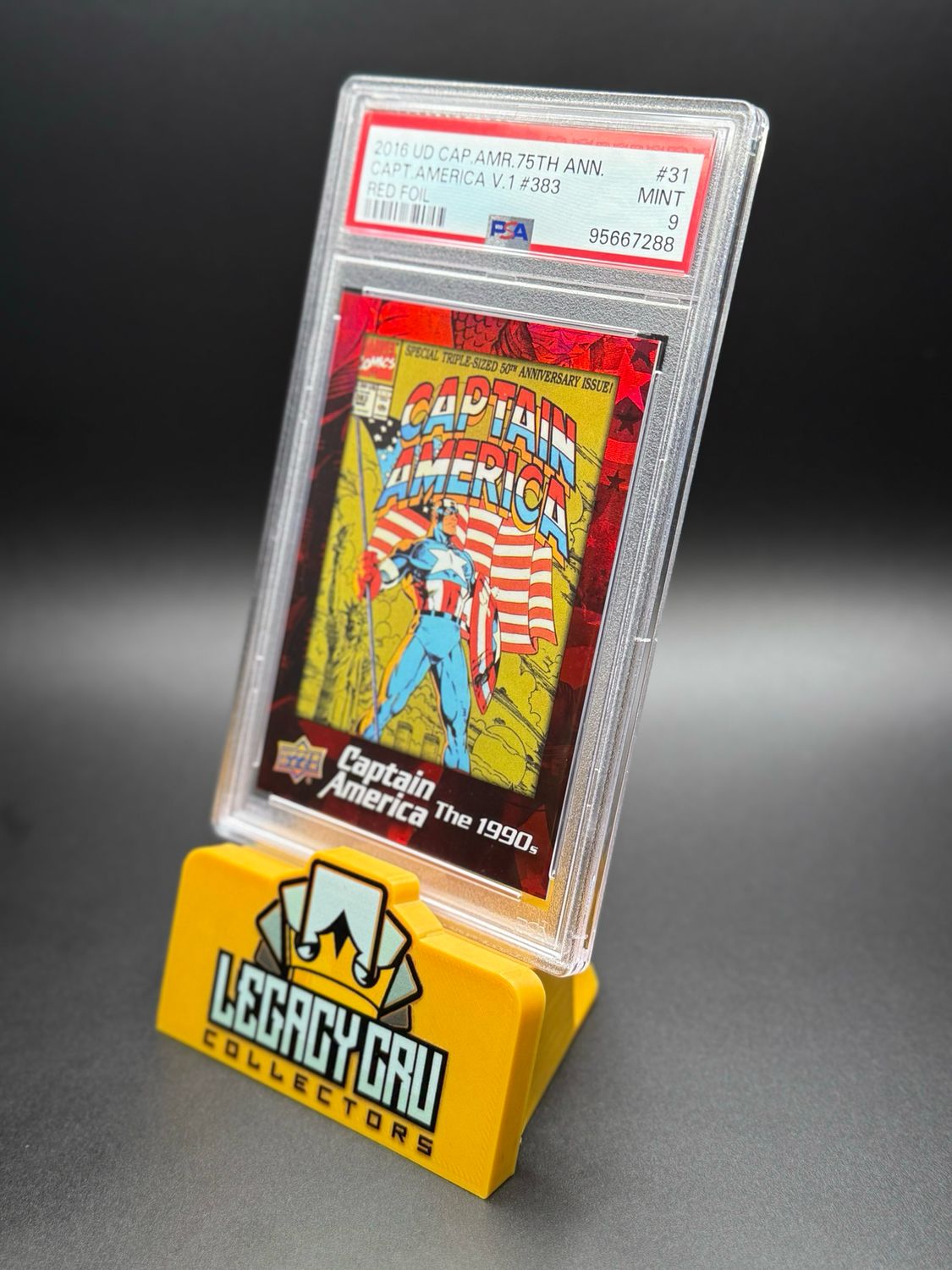 2016 Upper Deck Captain America 75th Anniversary #31 Capt. America V.1 #383 Red Foil [#/175]