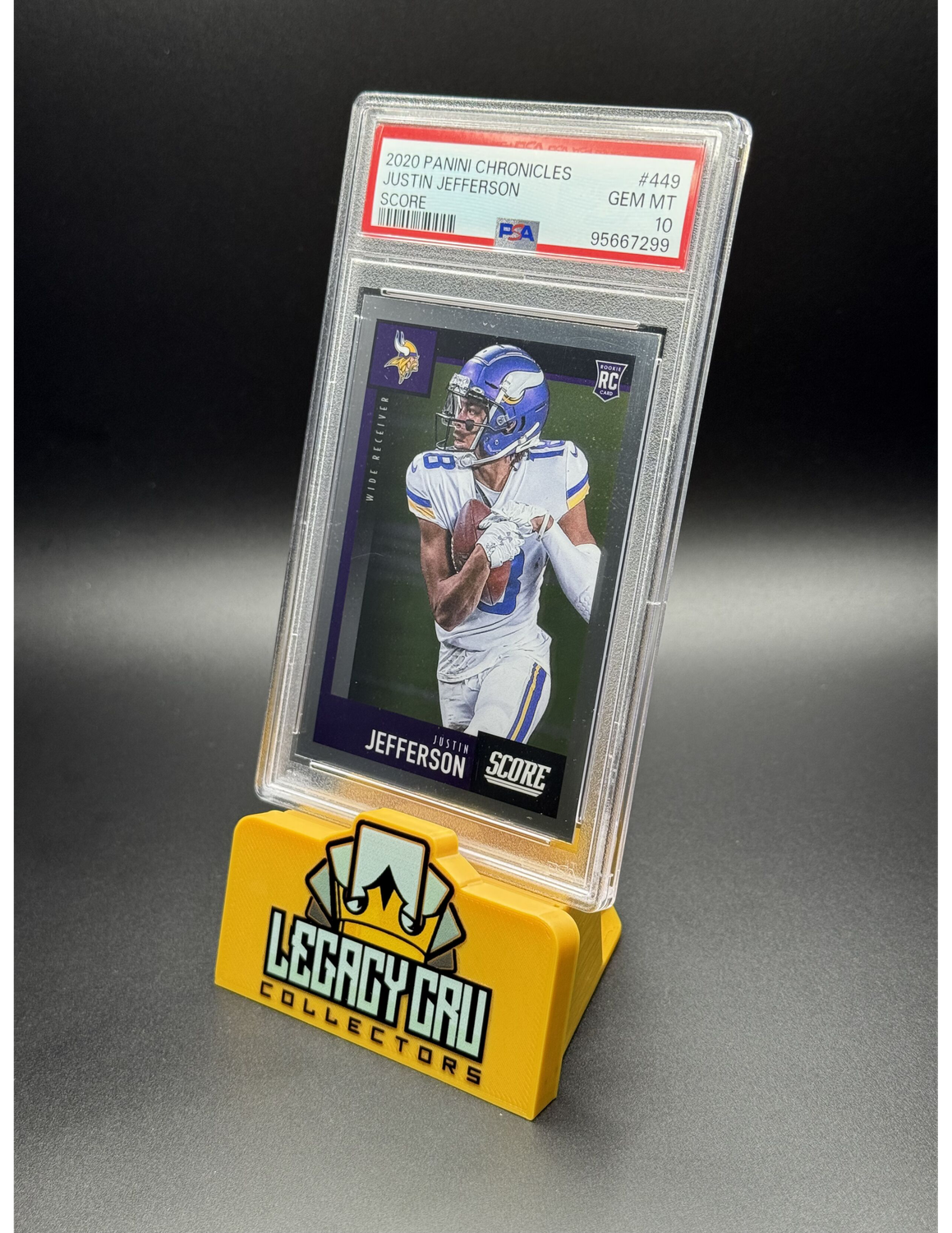 2020 Panini Chronicles Score #449 Justin Jefferson Rookie Card