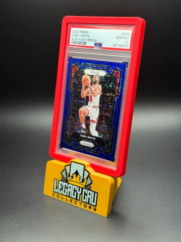 2023 Panini Prizm #239 Coby White Blue Fast Break (POP 1)